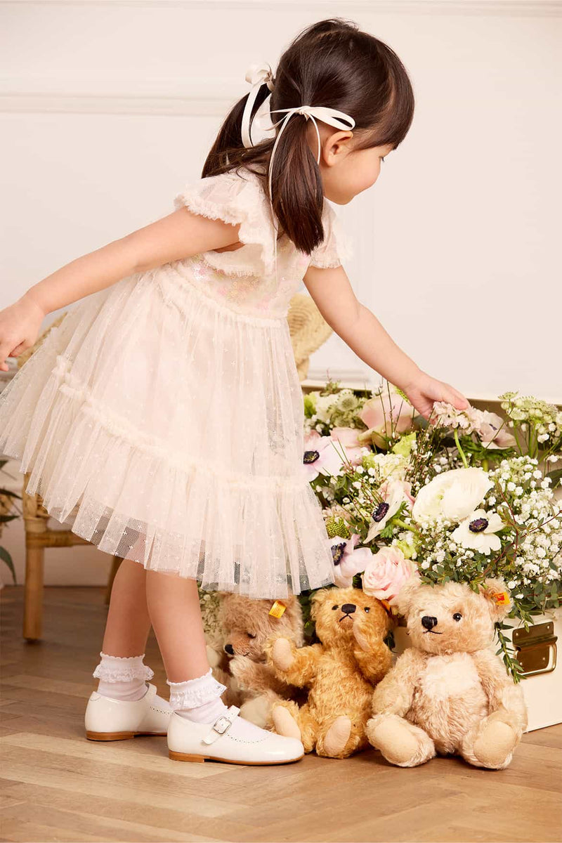 beige dress baby girl Confetti Bodice Baby Dress – Cream