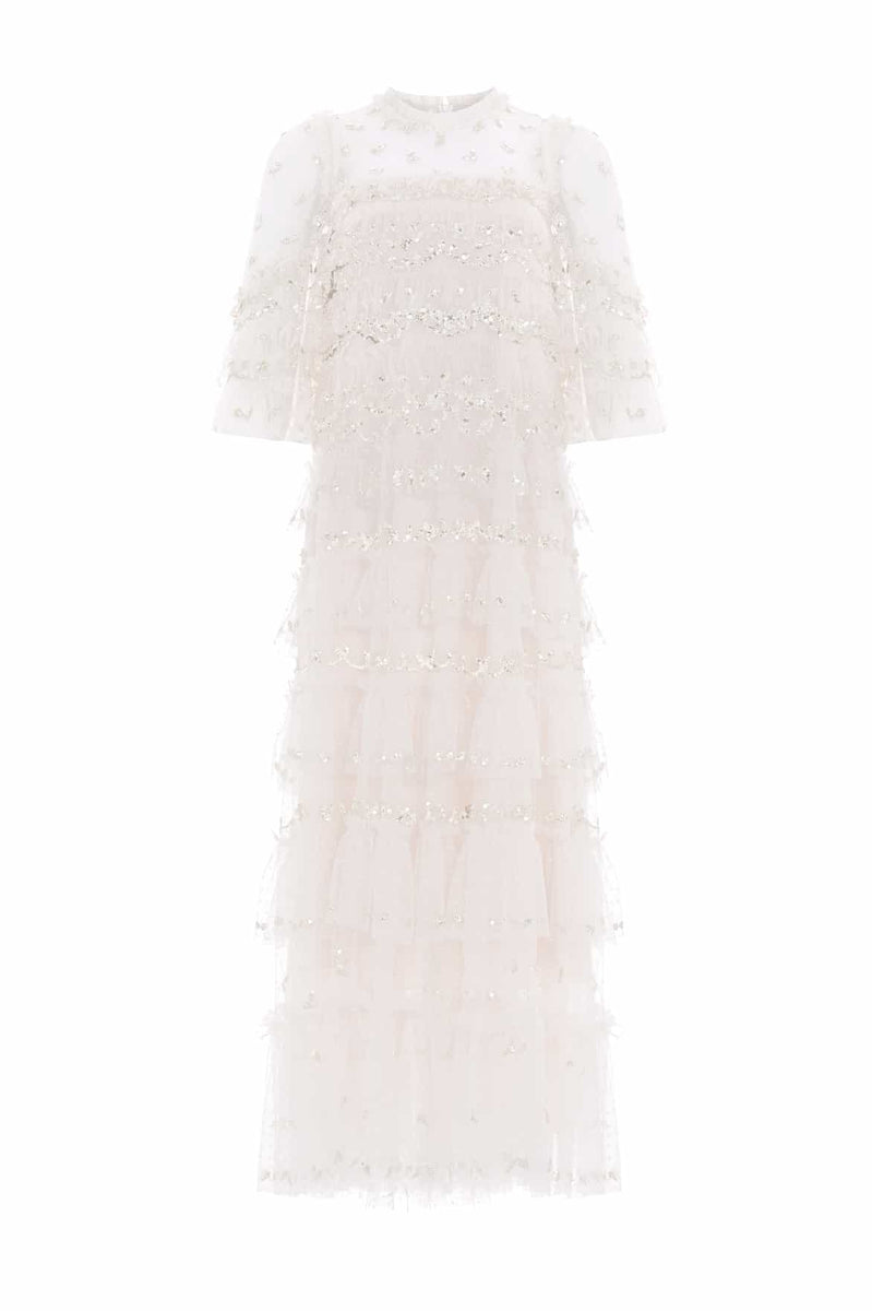 パーティードレス Emyli Lace Blocked V-Neck Dress Emily Dress with Sleeves – Have Dress
