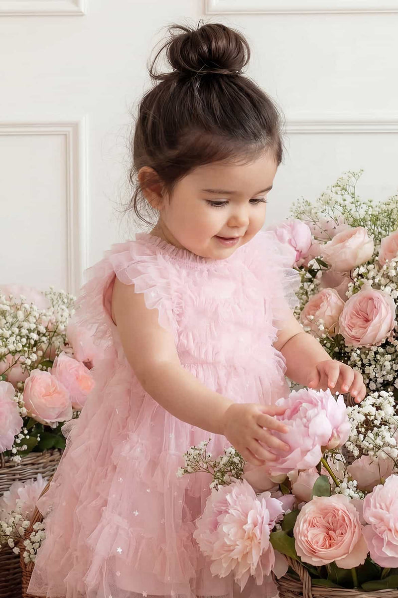 pink baby dress Delia Light Pink Baby Dress A Little Lacey