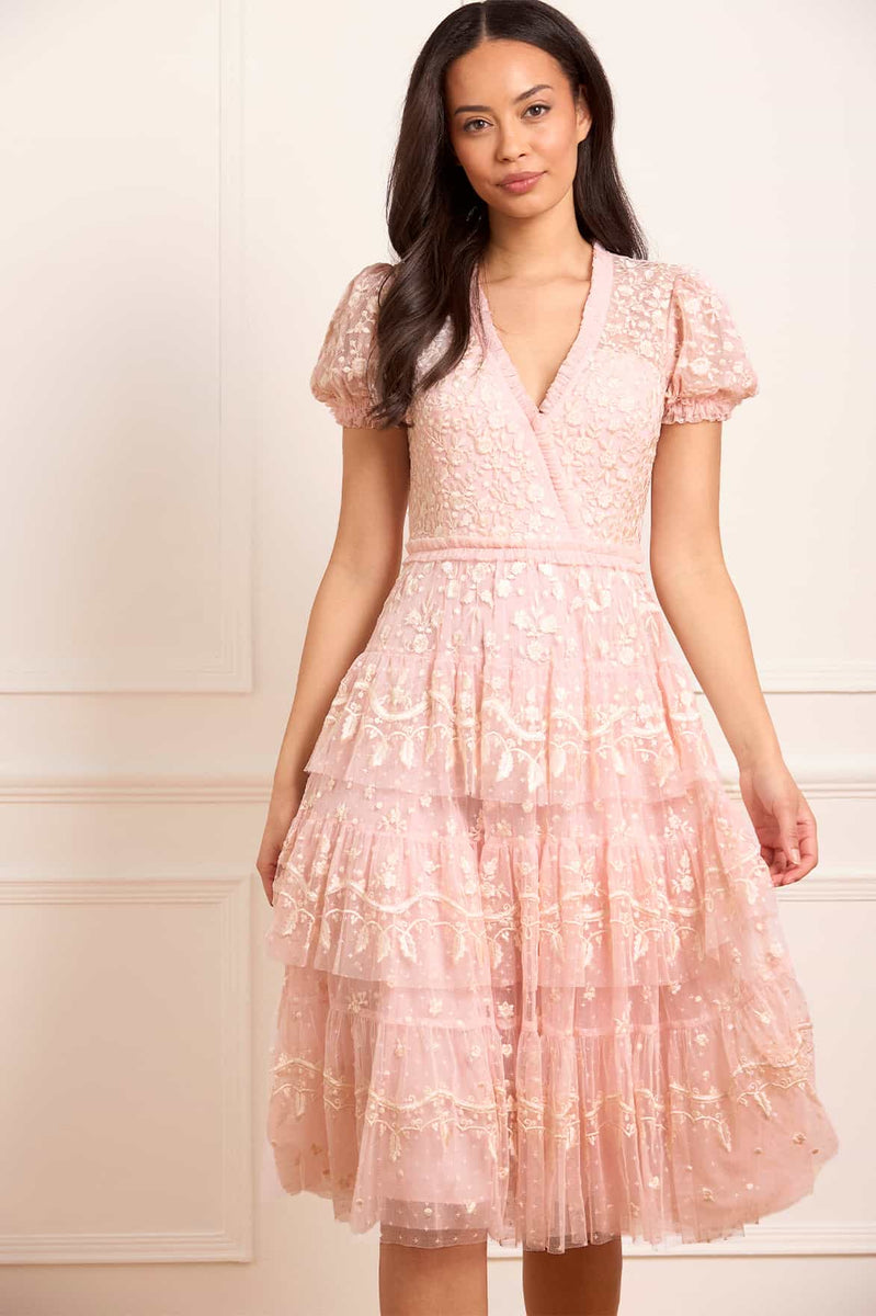 chinese dress ladies Straps Hot Pink Lace Mermaid Long Prom Dress – Ohmollydress main image 0