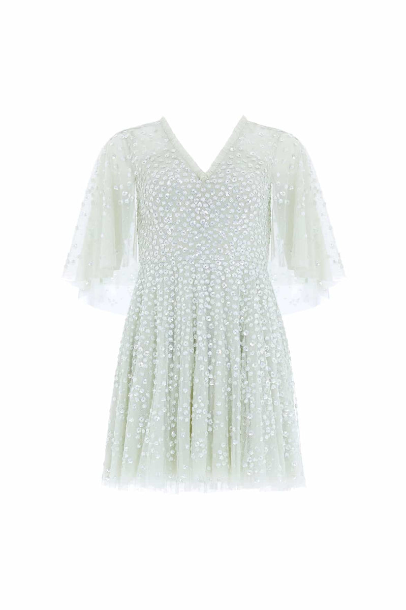 LEILADOTV-NECKCAPEMINIDRESS-