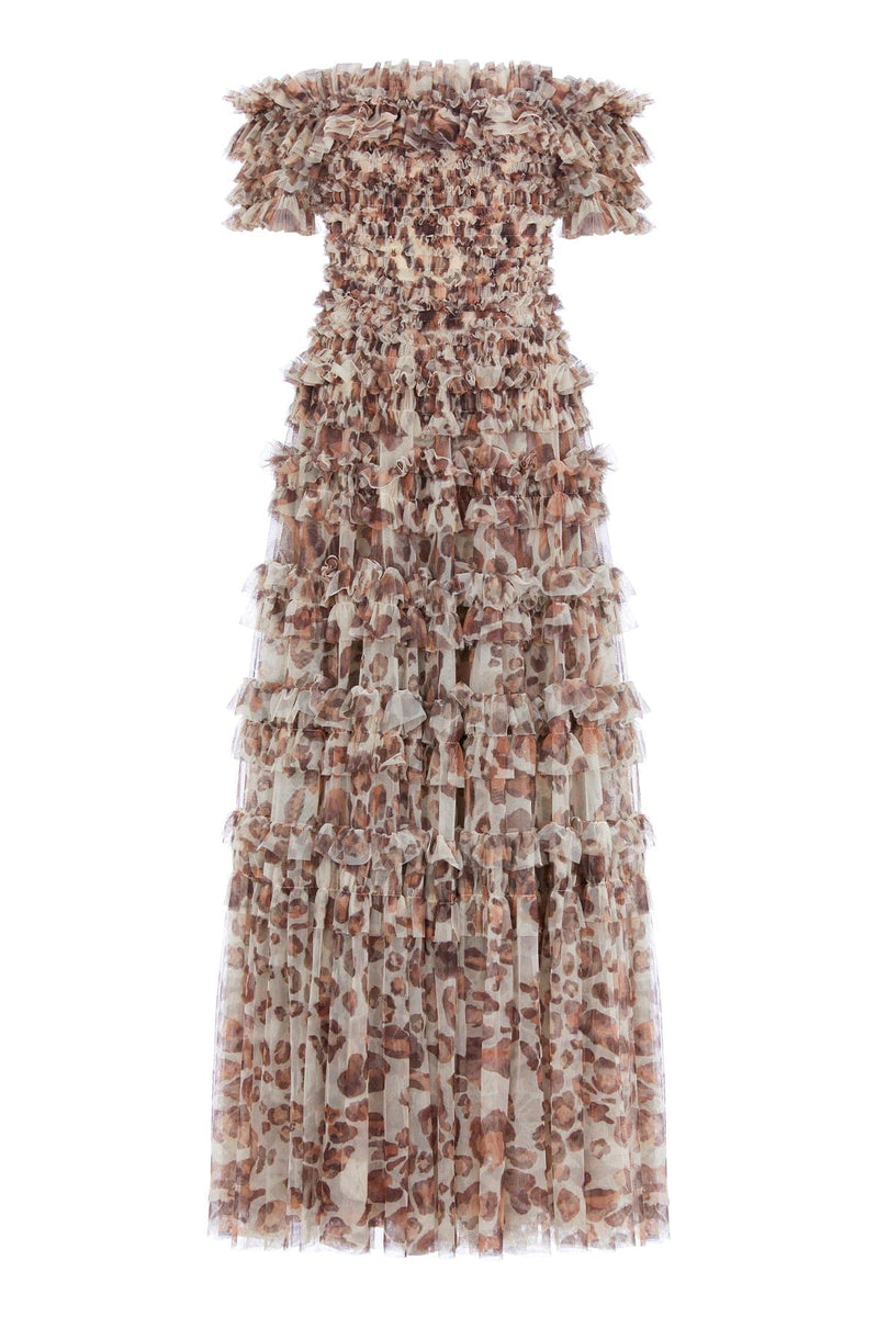 LEOPARDLISETTEOFF-SHOULDERGOWN