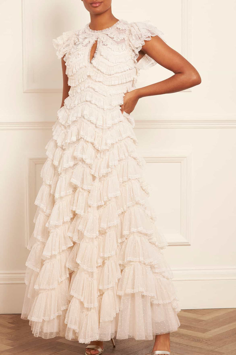 Libby Lace Gown Cream | Needle & Thread Libby Lace Gown Cream | Needle & Thread