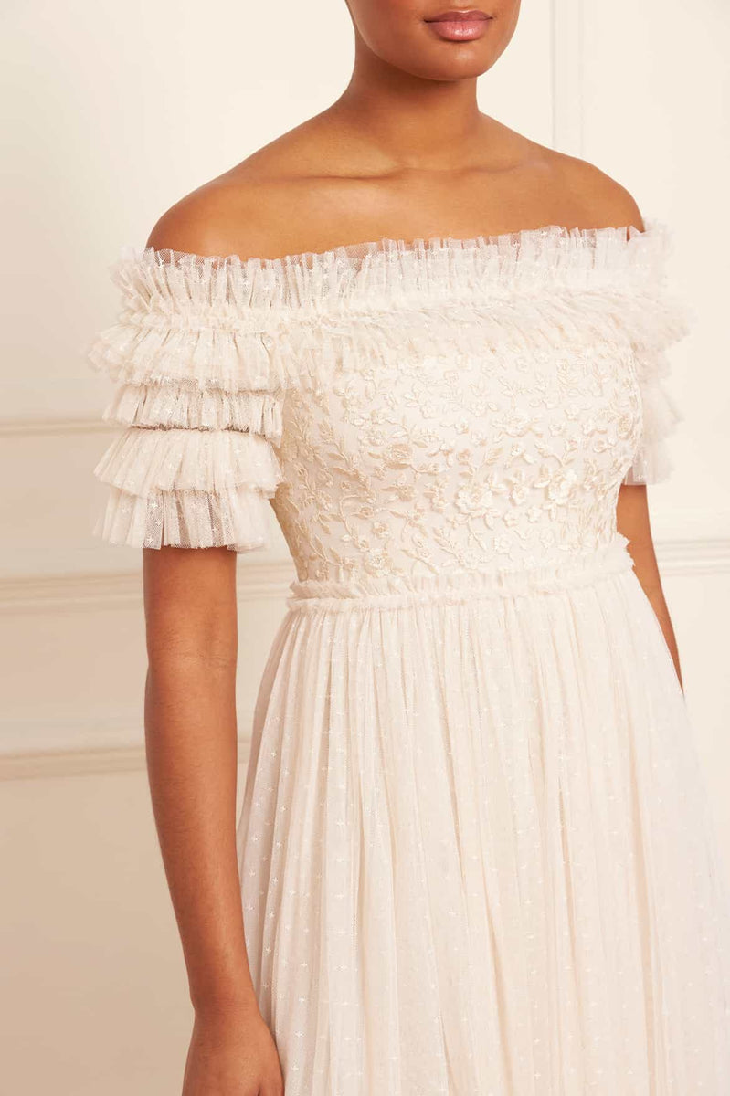 women lace off shoulder dress Midsummer Bodice Off-Shoulder Ankle Gown – Cream Graduation Formal Dress Dry Clean Only Black Embroidered Velvet Short Size:Large (Women)