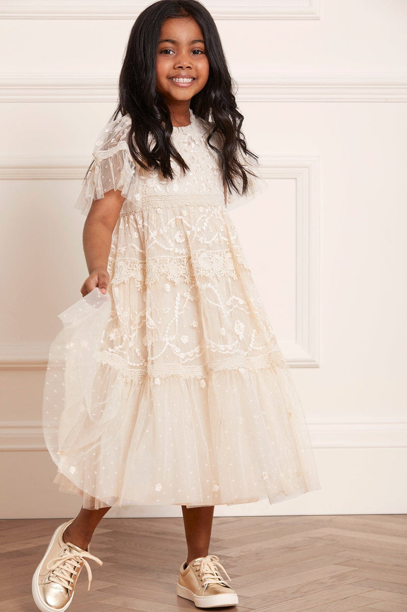 midsummer lace dress Midsummer Shimmer Floral Lace A-line Dress Large