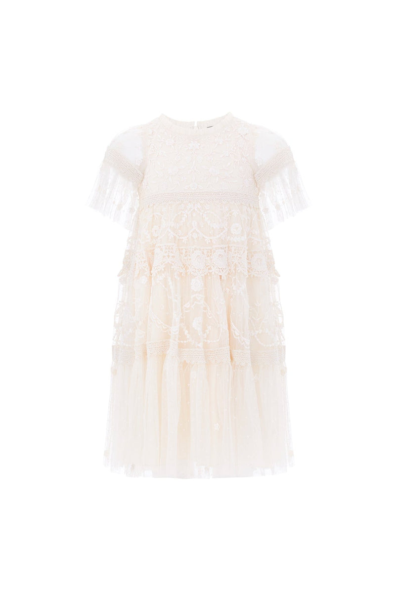 chinese dress ladies Midsummer Lace Kids Dress – Cream