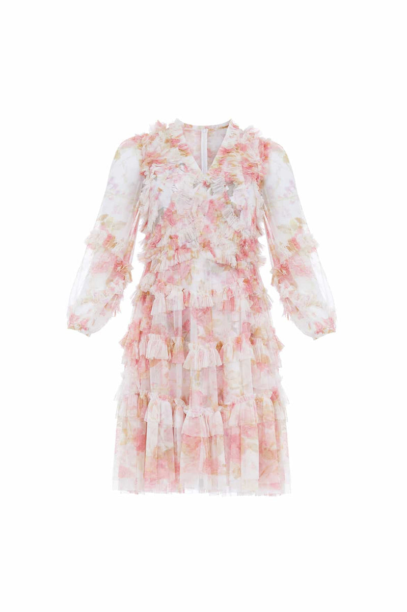 Bluebell Breeze Ruffle Maxi Dress