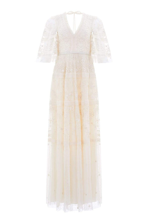 Lottie Lace Gown - Beige