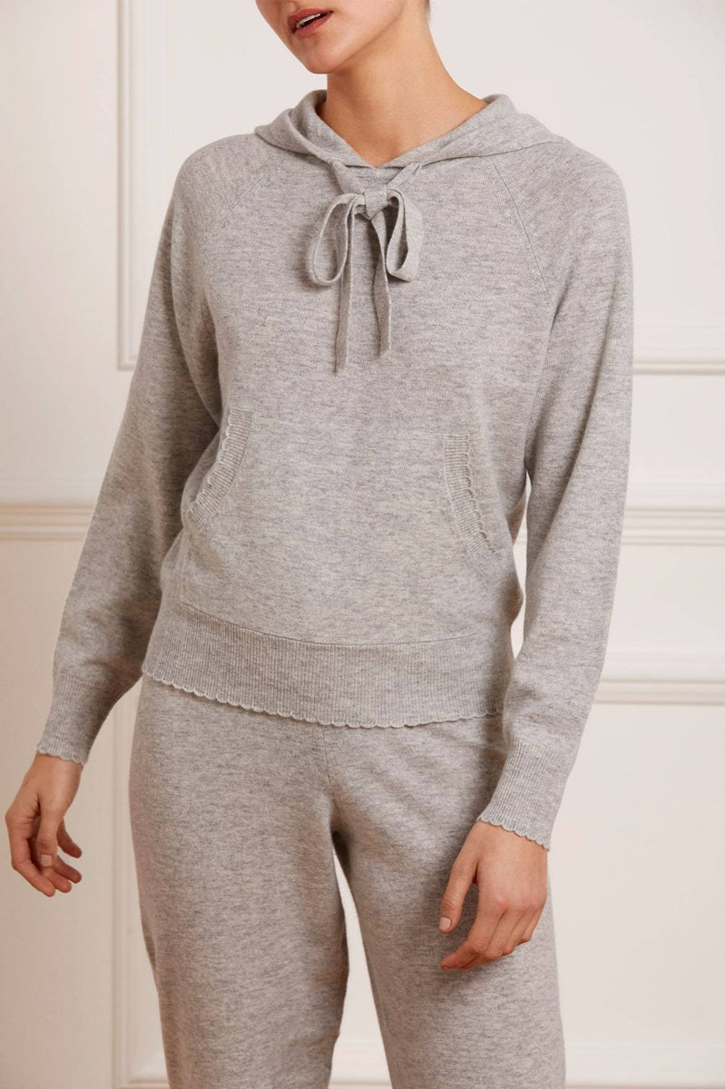 Luxe Knitted Hoodie Grey Needle Thread