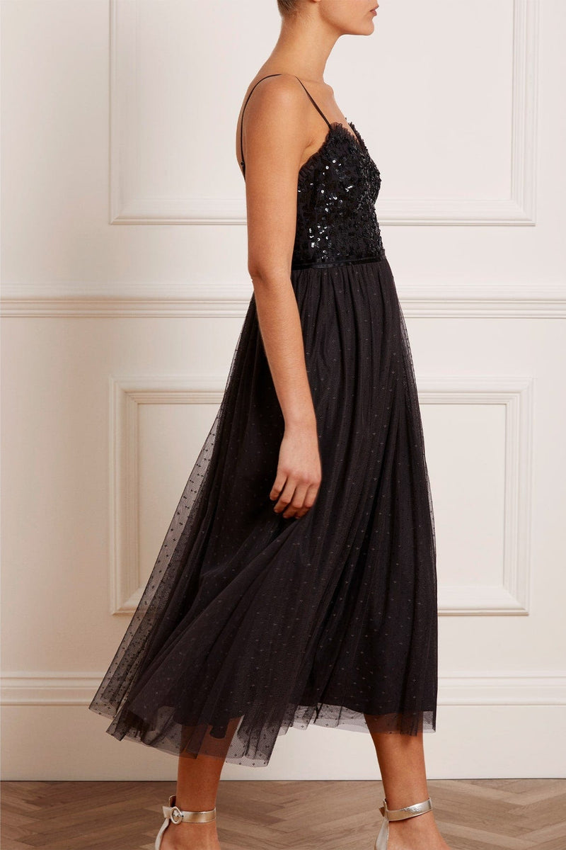 Tempest Bodice Cami Ballerina Dress – Black & Thread