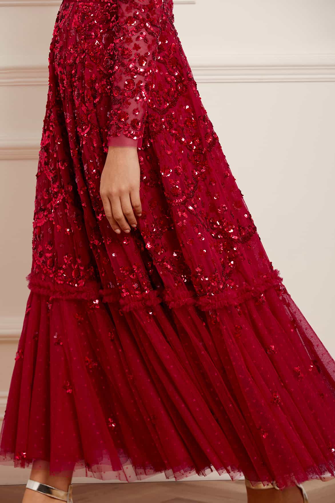 Alina Sequin Ankle Gown