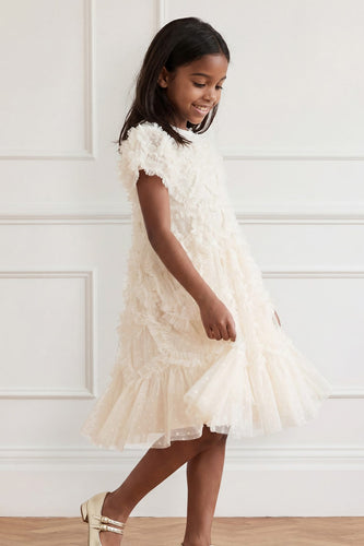 Amorette Kids Dress – Cream