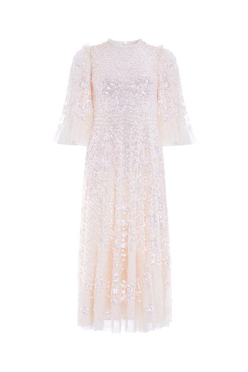 sequin ballerina dress Sequin Dandelion Ruffle Ballerina Dress