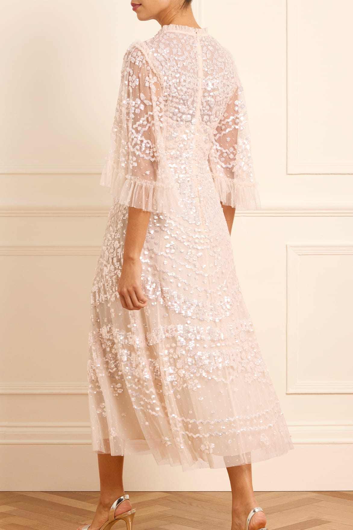Anais Sequin Ballerina Dress Cream | Needle & Thread Anais Sequin Ballerina Dress Cream | Needle & Thread
