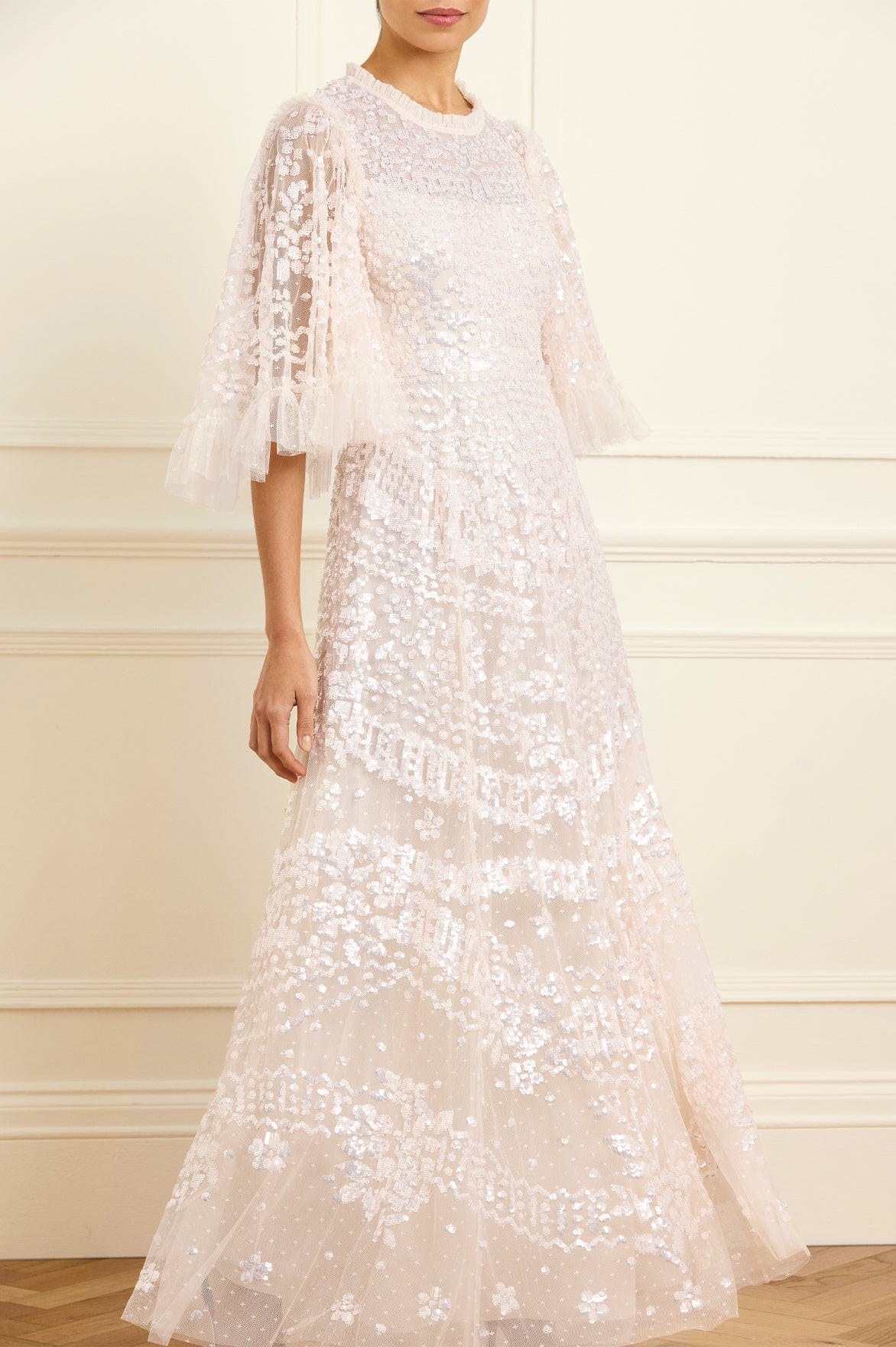 Anais Sequin Gown Cream | Needle & Thread Anais Sequin Gown Cream | Needle & Thread