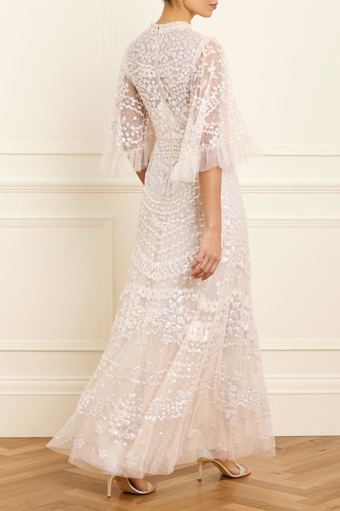 sparkly cream dress Bella Sequin Dress Retrofete