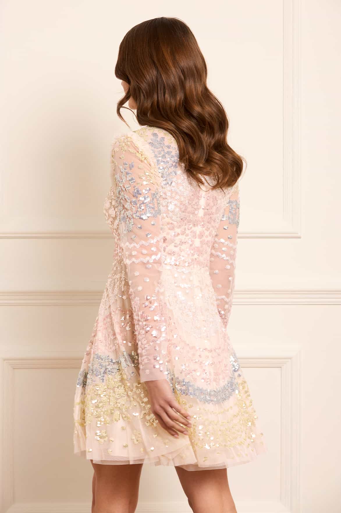 Angeline Sequin Mini Dress Cream | Needle & Thread Angeline Sequin Mini Dress Cream | Needle & Thread