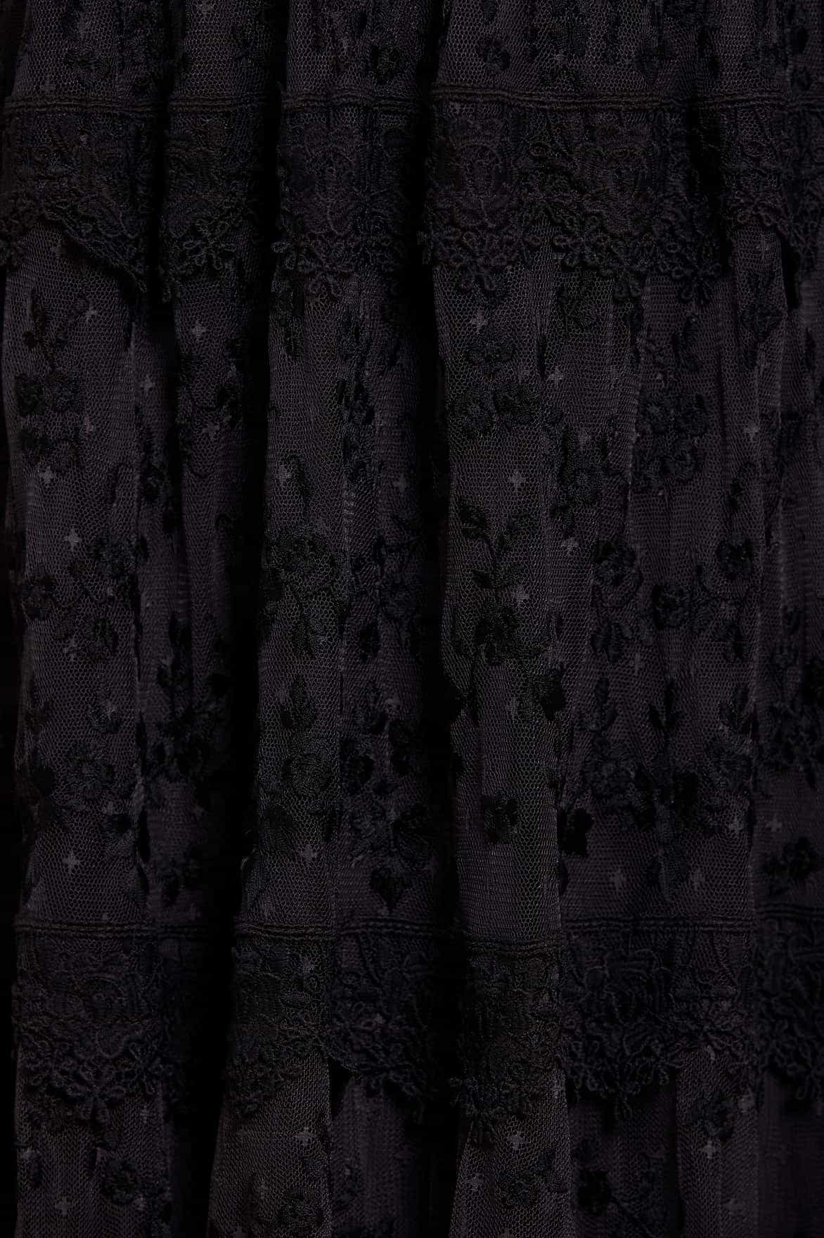 Araminta Lace Gown – Black | Needle & Thread
