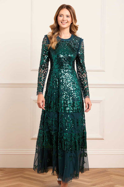 Aurora Gown Green | Needle & Thread Aurora Gown Green | Needle & Thread