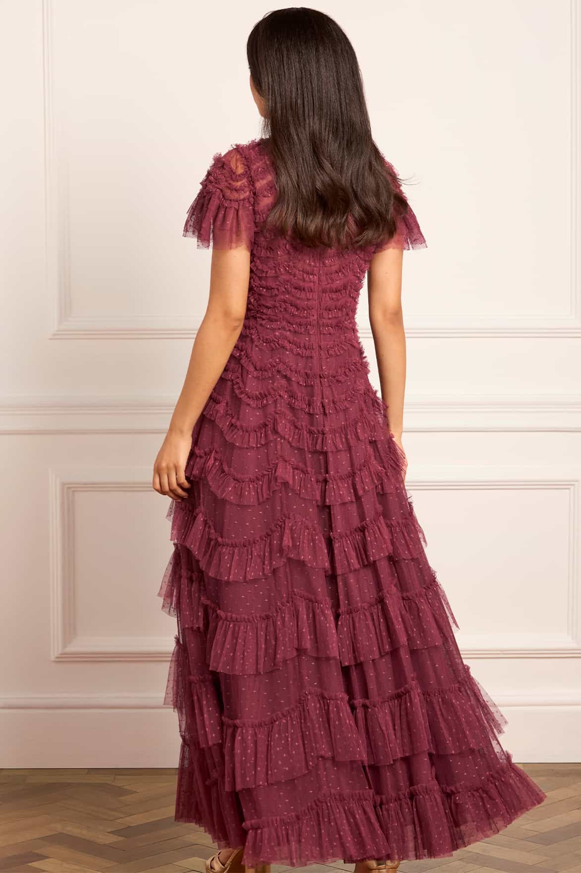 Aviana V-Neck Gown Purple | Needle & Thread Aviana V-Neck Gown Purple | Needle & Thread