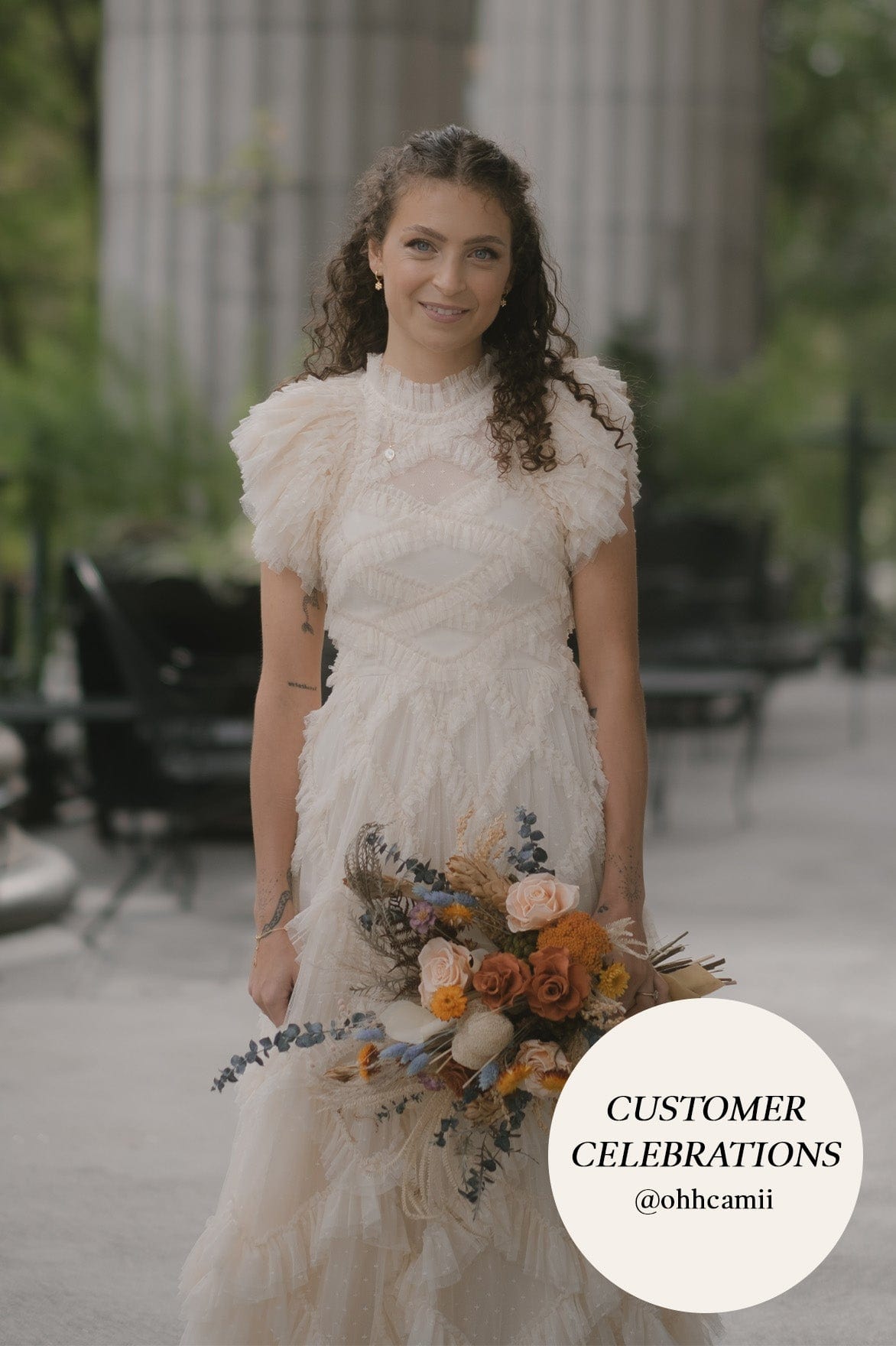 needle and thread cream dress Amorette V-Neck Gown