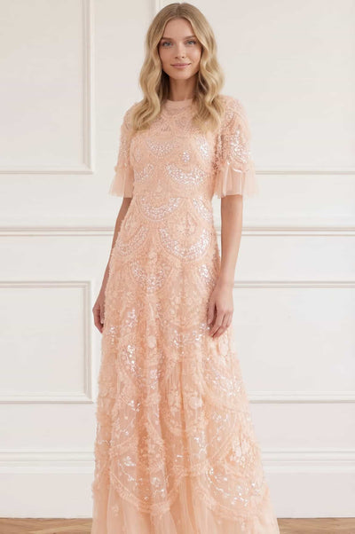 Carmen Ruffle Ankle Gown