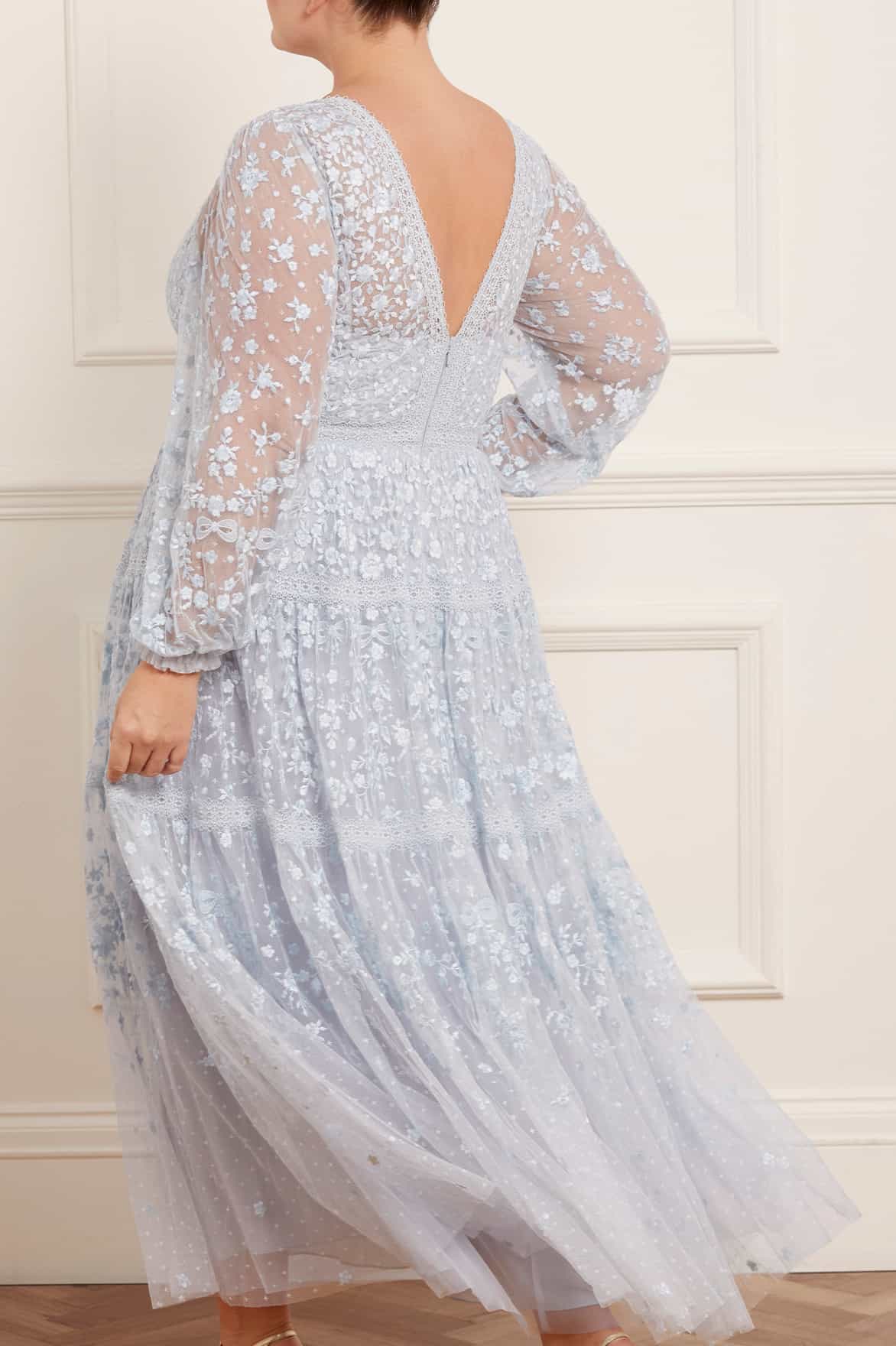 Celestia Ribbon Ankle Gown Blue | Needle & Thread Celestia Ribbon Ankle Gown Blue | Needle & Thread