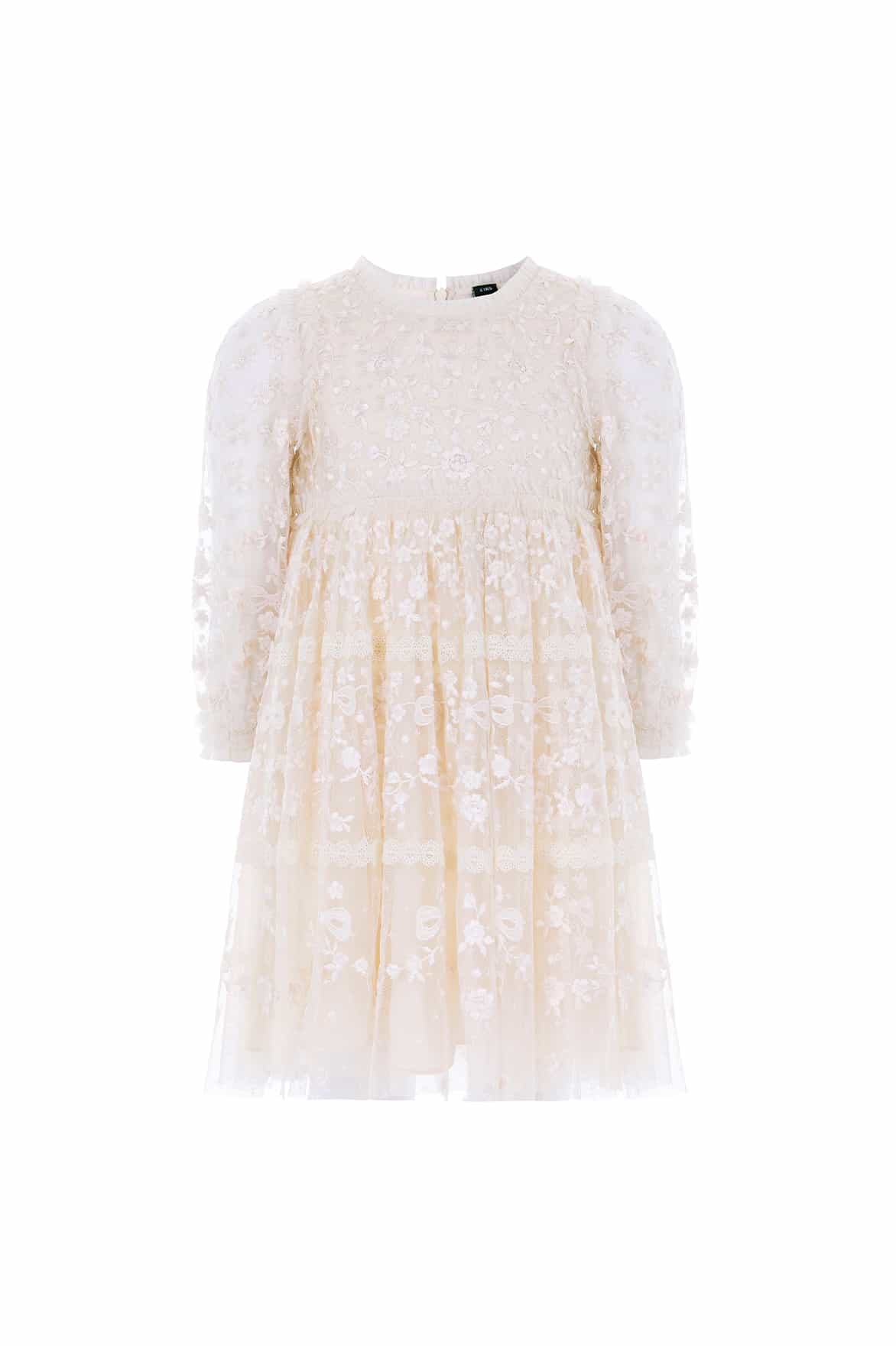 Celestia Ribbon Kids Dress Cream | Needle & Thread Celestia Ribbon Kids Dress Cream | Needle & Thread
