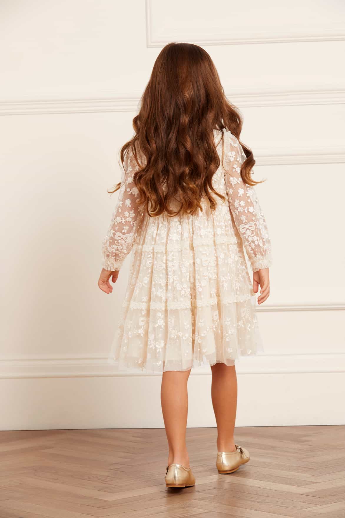 Celestia Ribbon Kids Dress Cream | Needle & Thread Celestia Ribbon Kids Dress Cream | Needle & Thread