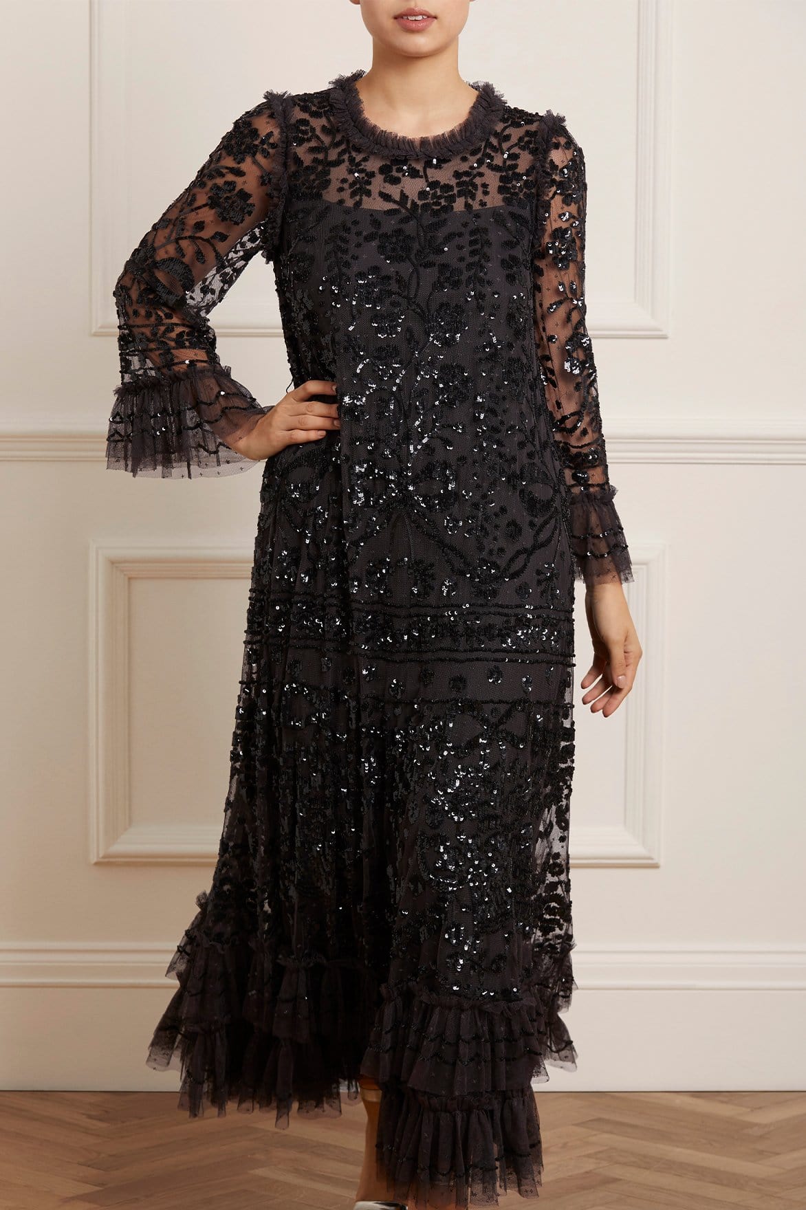 Celia Long Sleeve Ankle Gown Celia Long Sleeve Ankle Gown