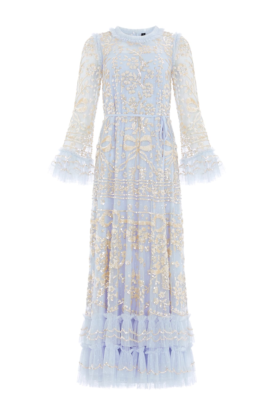 Celia Long Sleeve Ankle Gown Blue | Needle & Thread Celia Long Sleeve Ankle Gown Blue | Needle & Thread