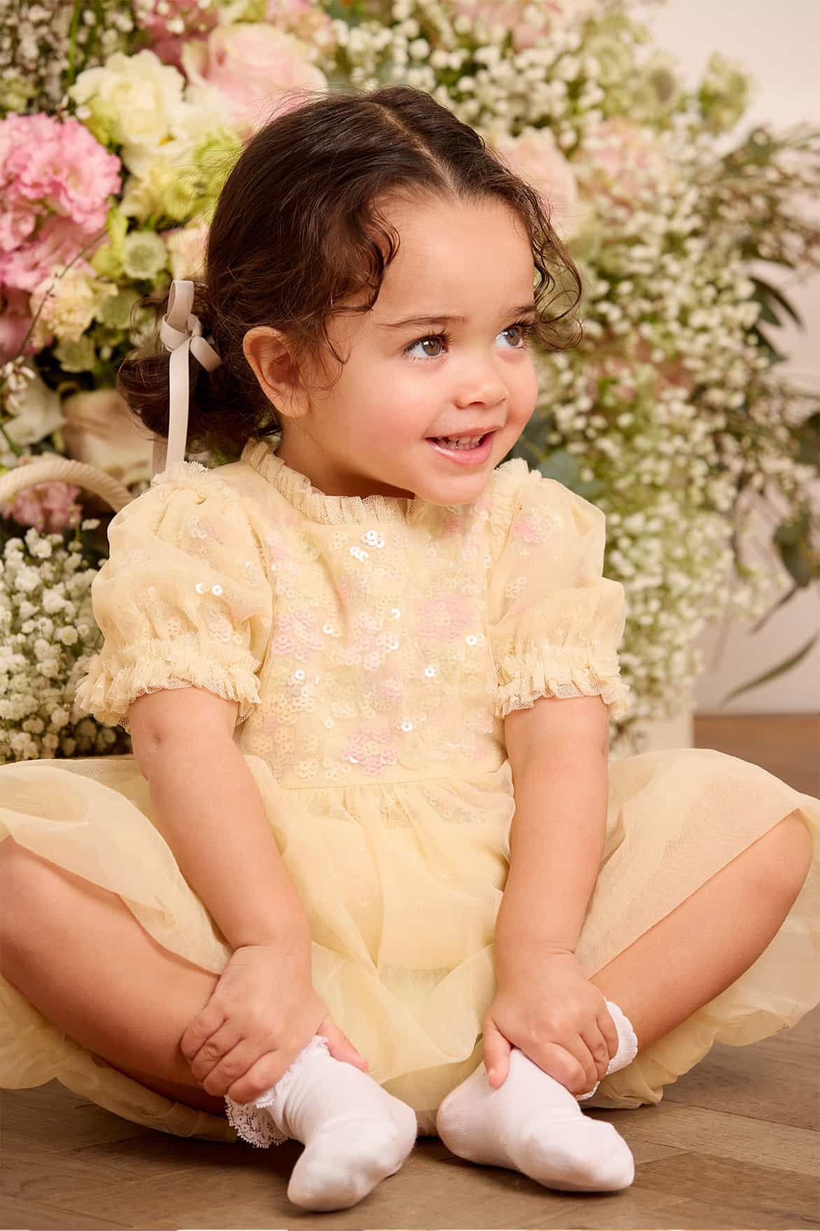 Confetti Baby Dress – Yellow Confetti Baby Dress – Yellow