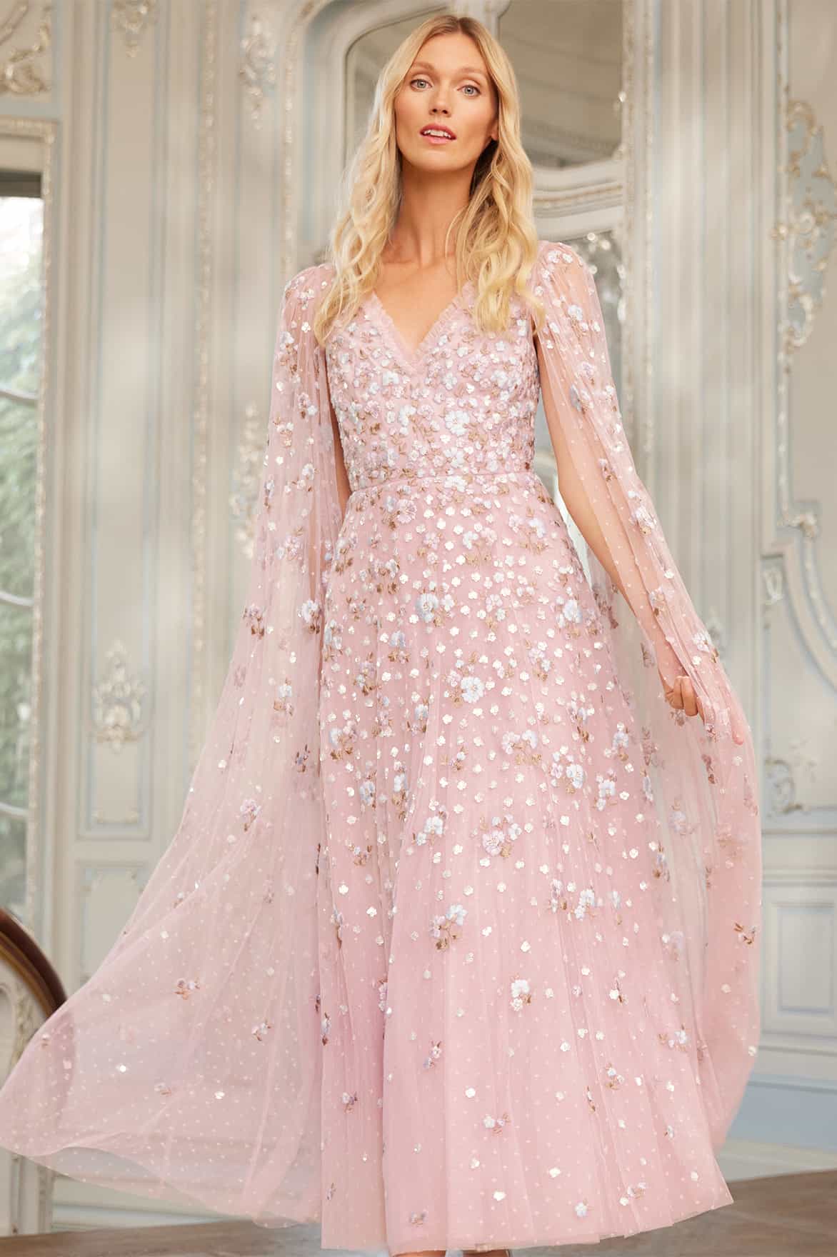 purple needle and thread dress Embellished Needle and Thread Lilac Gown in Paris