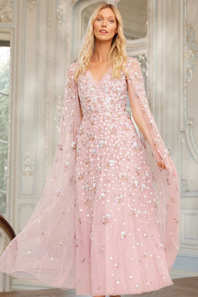 Dahlia Ditsy Ankle Gown – Purple | Needle & Thread