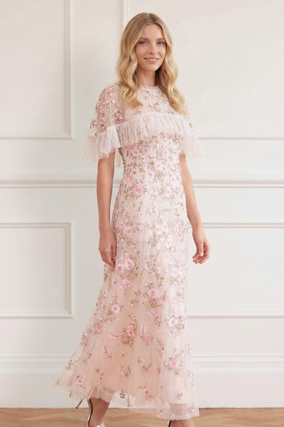 Eden Rose Cape Ankle Gown