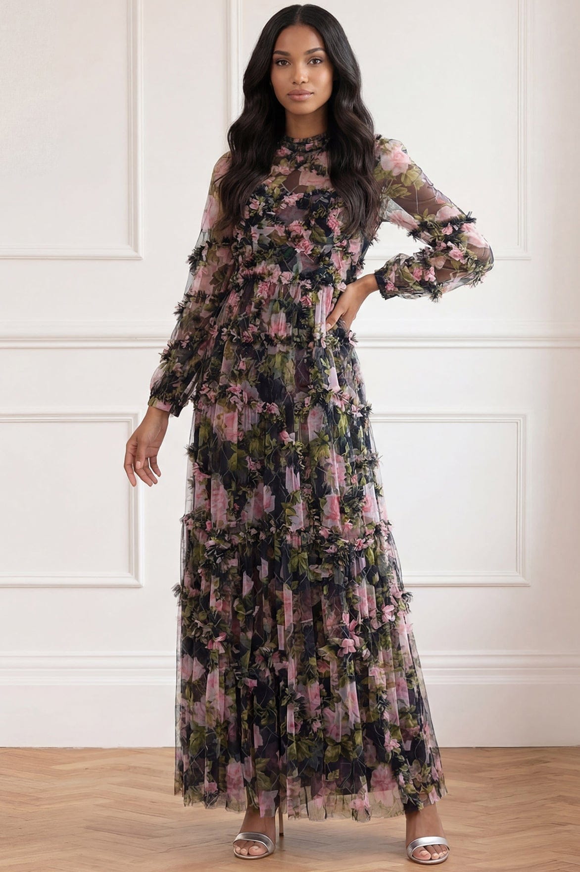 needle and thread dress Midsummer Lace Round Neck Gown Cream including this beautiful Needle Dahlia Ditsy Ankle Gown