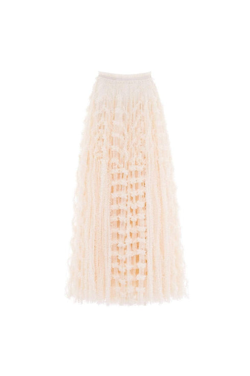 Florence Ruffle Skirt - Beige