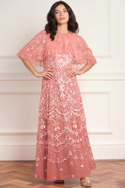 Freya Cape Ankle Gown