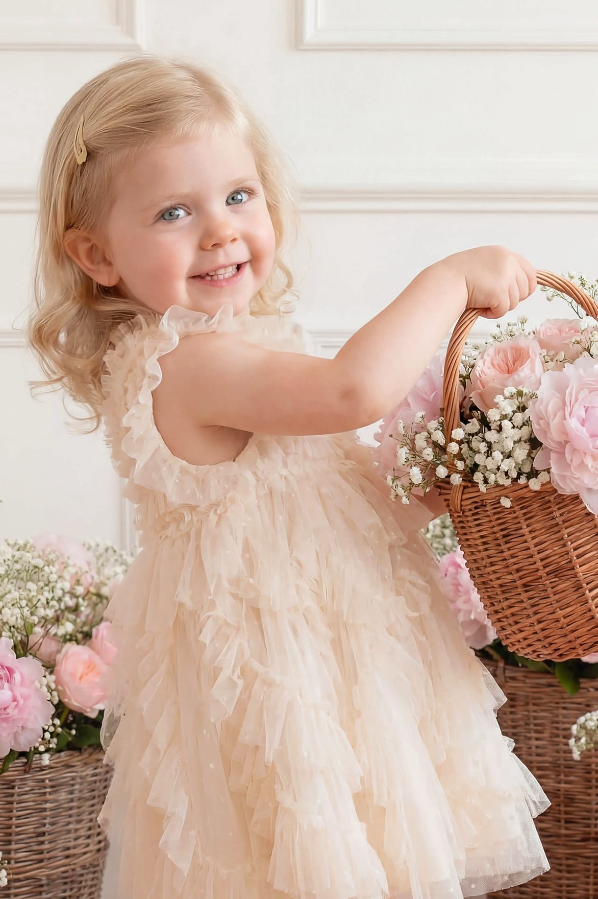 cream flower girl dress Flower Girl Dress FL4062