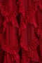 Genevieve Ruffle Gown – Red | Needle & Thread