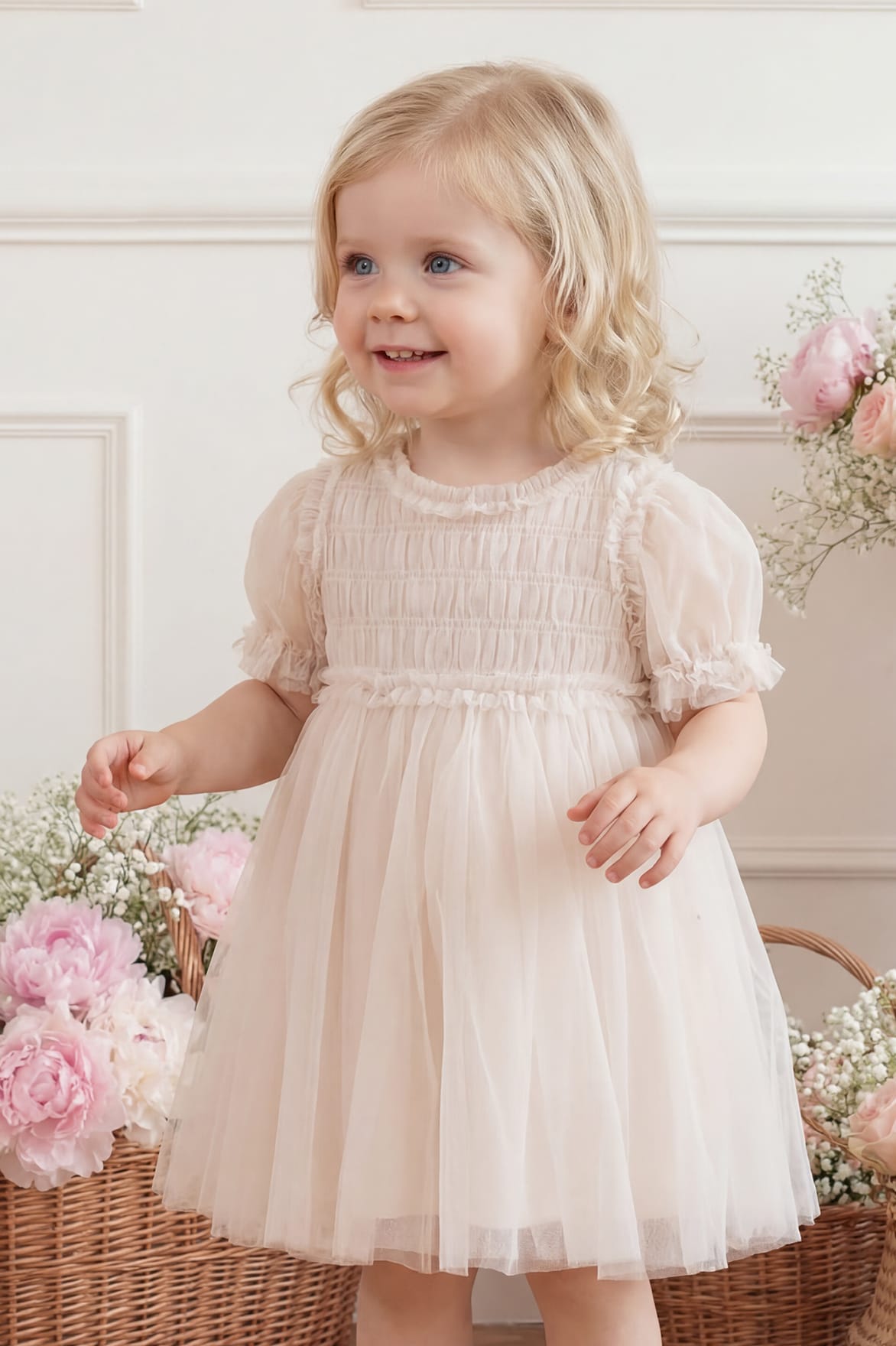 little girl cream dress Amazon.com: SOBOWO Infant Beige Dress - Baby Girl Tutu Dress with Ruffle Romper, Toddler Girl Skirt & Headband