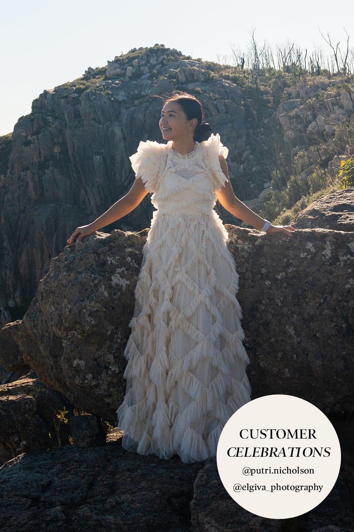 Genevieve Ruffle Gown Cream | Needle & Thread Genevieve Ruffle Gown Cream | Needle & Thread