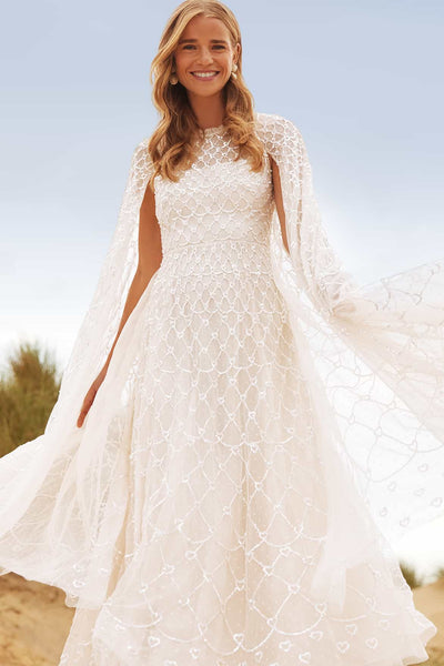 long prom dresses silver Gorgeous Silver V-Neck Long Sleeves Sequined Prom Dress  TANYA BRIDAL