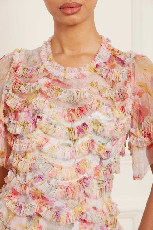 Iris Ruffle Gown – Multi | Needle & Thread