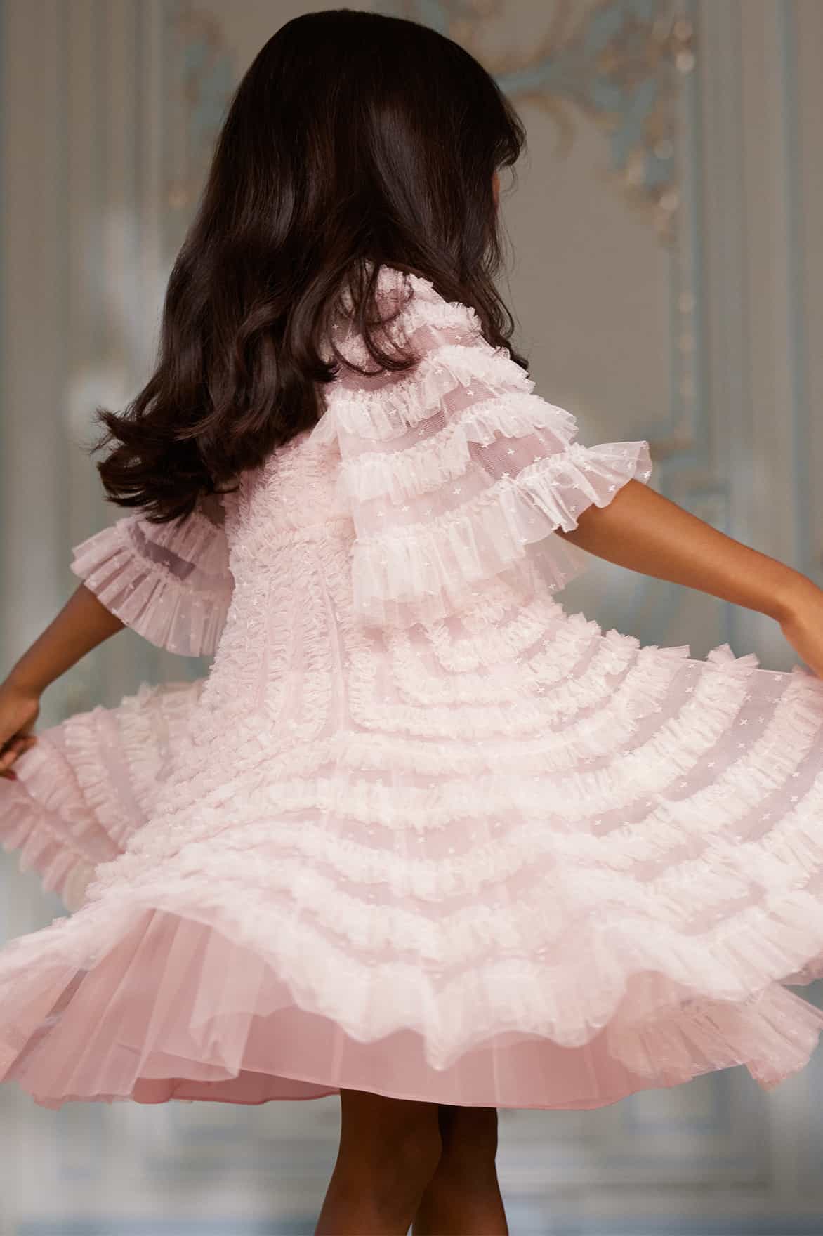 La Vie En Rose Kids Dress Pink | Needle & Thread La Vie En Rose Kids Dress Pink | Needle & Thread