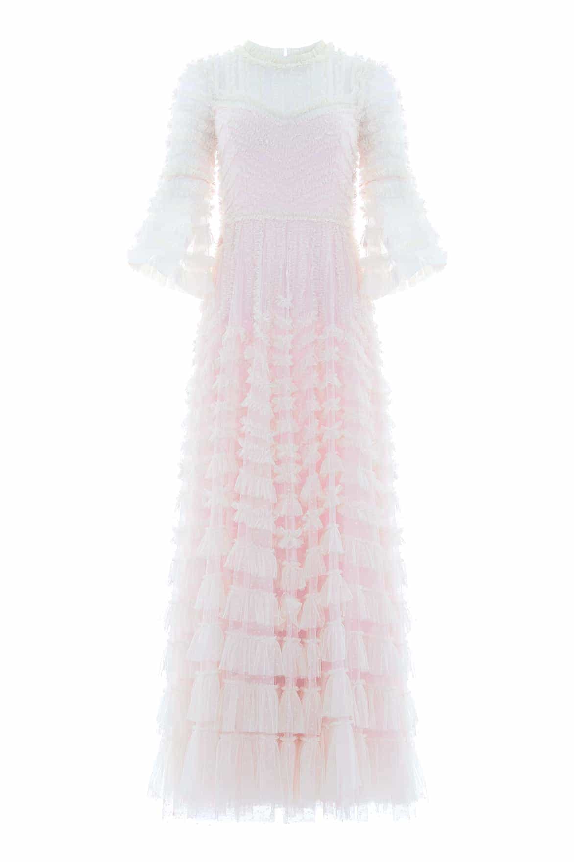 La Vie En Rose Round Neck Gown – Pink