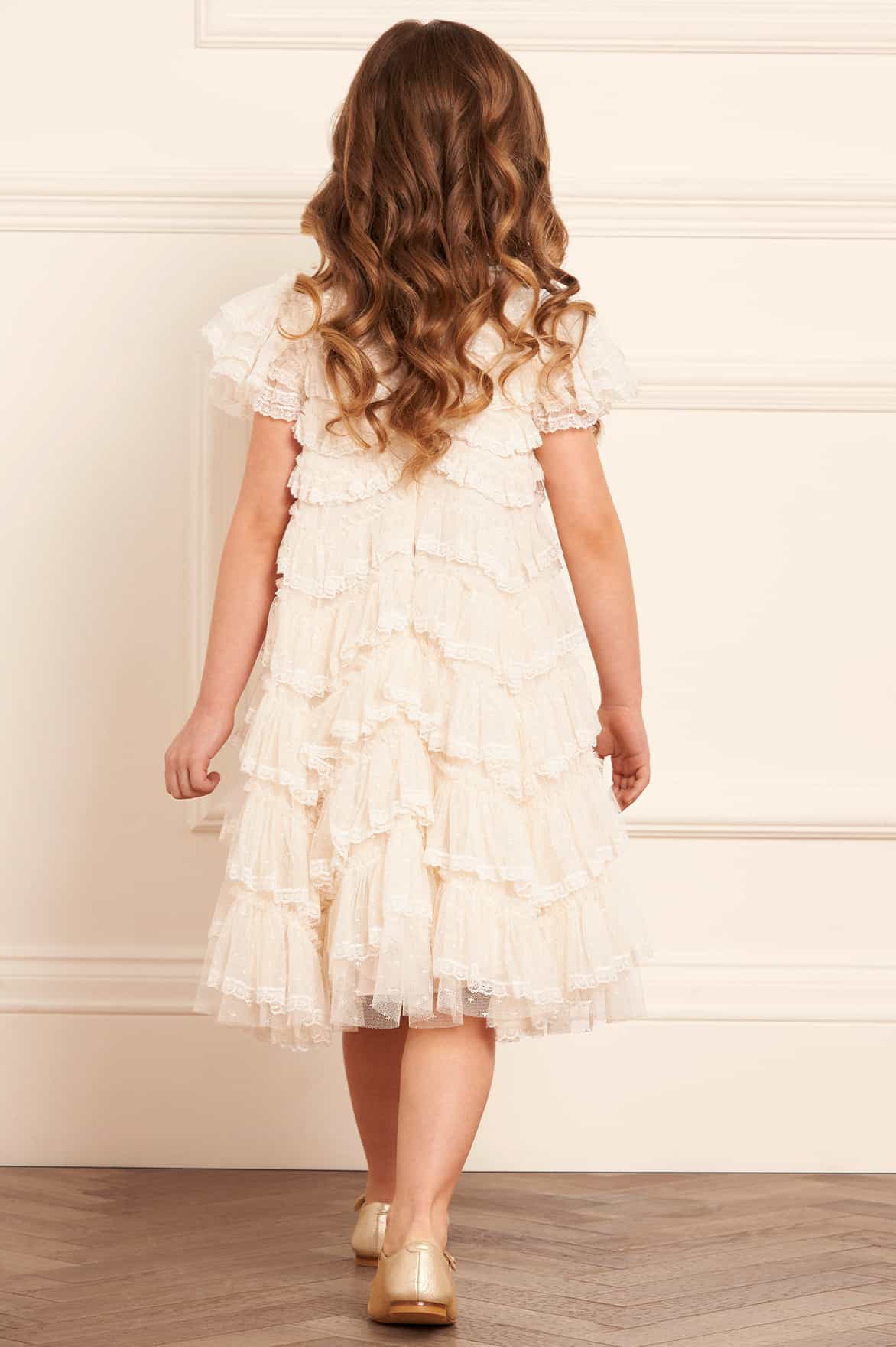 Libby Lace Kids Dress Cream | Needle & Thread Libby Lace Kids Dress Cream | Needle & Thread