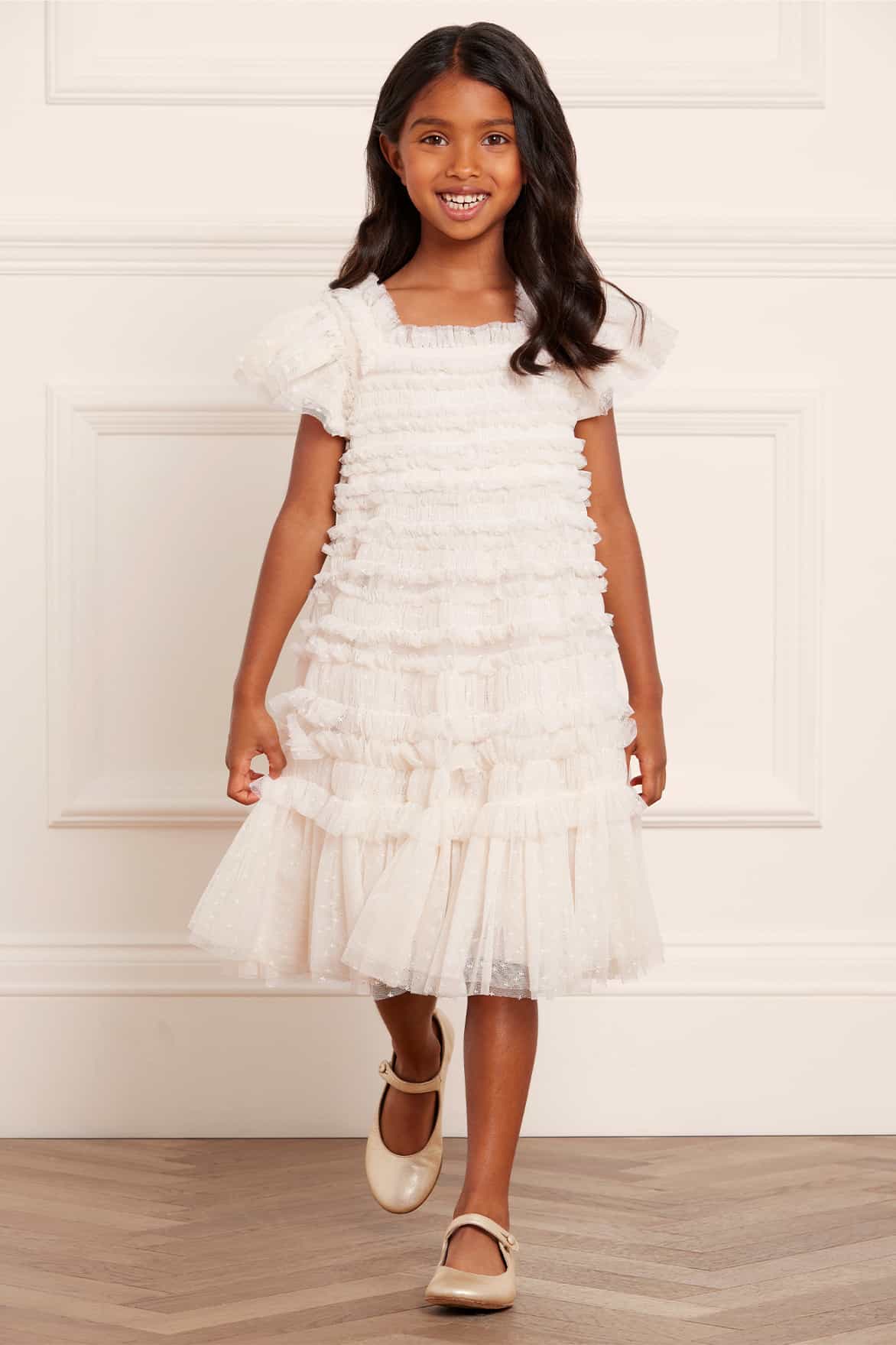 Lisette Kids Dress Cream | Needle & Thread Lisette Kids Dress Cream | Needle & Thread