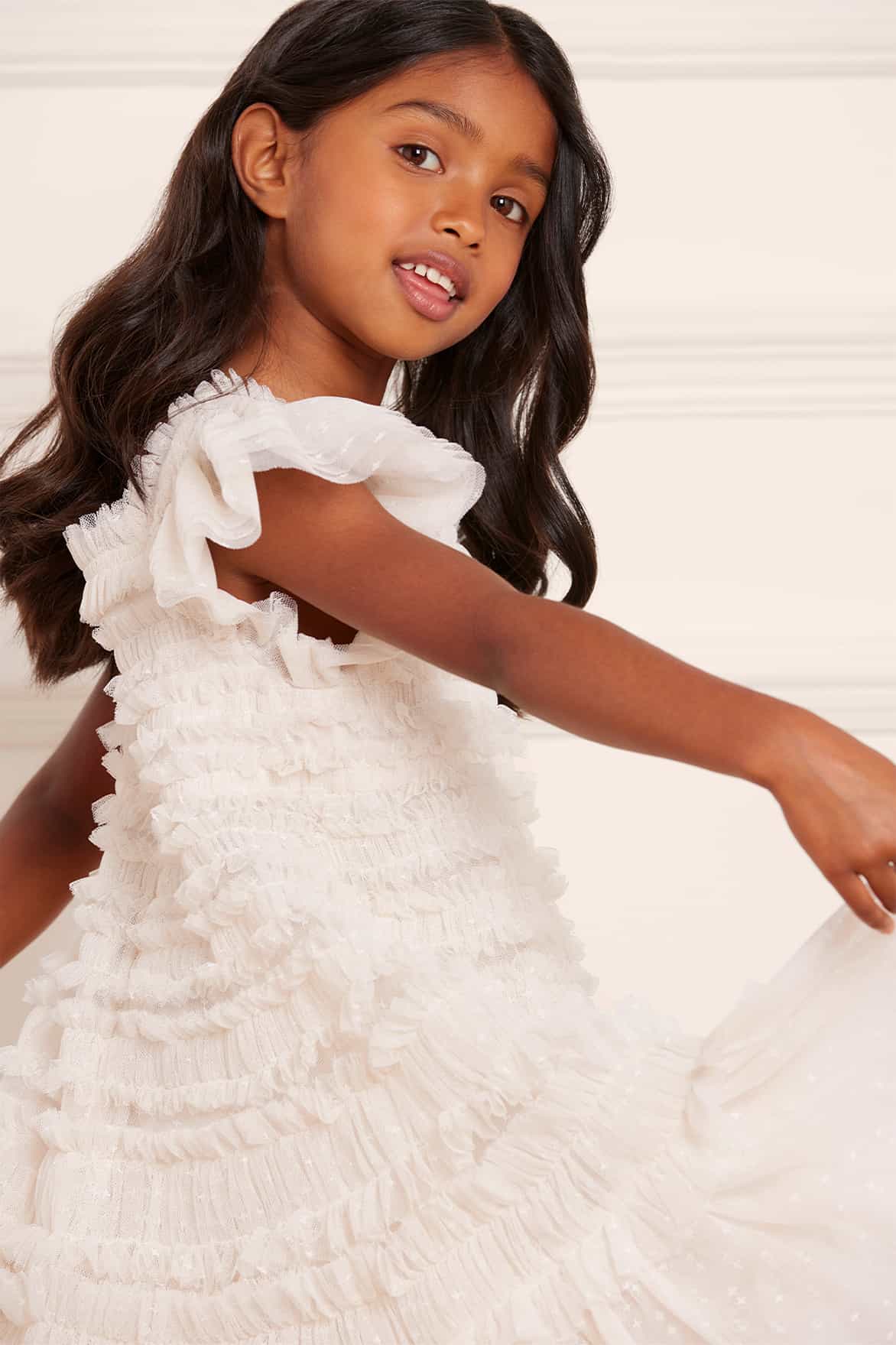 cream dress 5t Janie And Jack Dress Girls Size 5T Cream Plaid Cap Sleeve