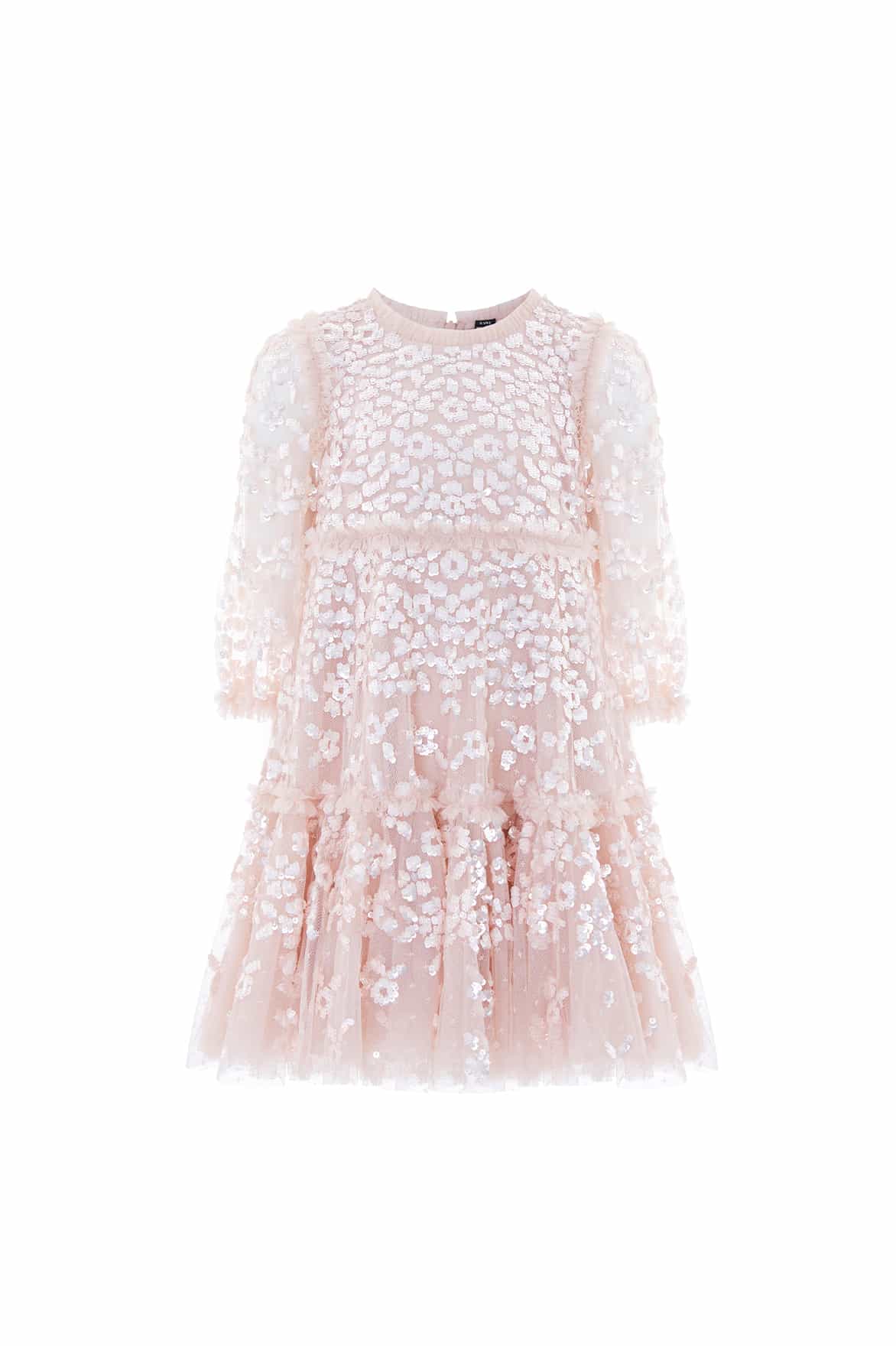 Maeva Long Sleeve Kids Dress Pink | Needle & Thread Maeva Long Sleeve Kids Dress Pink | Needle & Thread